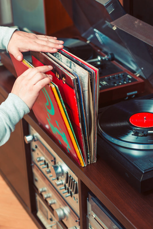 Flipping through LPs while exploring the art of finding new records for your record collection.