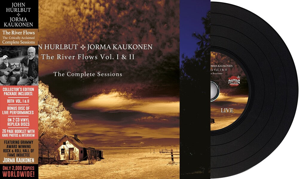 the album cover for John Hurlbut / Kaukonen,Jorma - River Flows Vol. 1 & 2 / The Complete Sessions