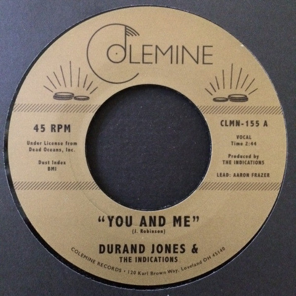 DURAND JONES & THE INDICATIONS-YOU AND ME 7"