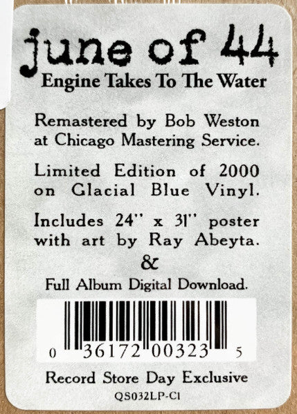 JUNE OF 44 - ENGINE TAKES TO THE WATER (RSD BLUE VINYL)