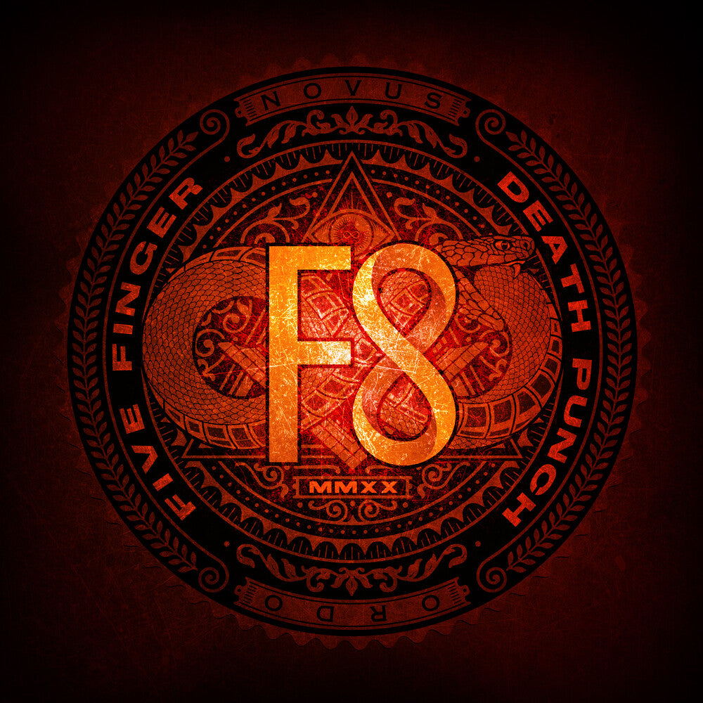 the album cover for Five Finger Death Punch - F8 [Colored Vinyl]