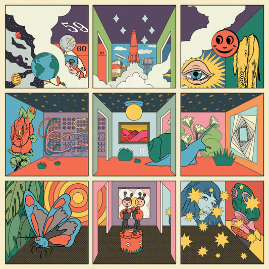 the album cover for Starfucker (STRFKR) - Future Past Life [Opaque Orange LP]