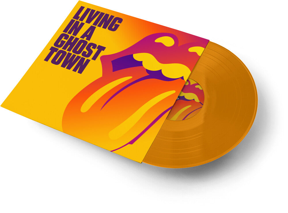 the album cover for The Rolling Stones - Living In A Ghost Town [Limited Edition 10in Orange Single]