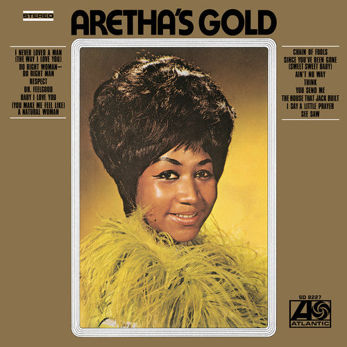 the album cover for Aretha Franklin - Aretha's Gold [SYEOR Exclusive 2019 Gold LP]