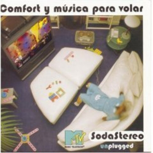 the album cover for Soda Stereo - Comfort Y Musica Para Volar: MTV Unplugged [Clear Vinyl]