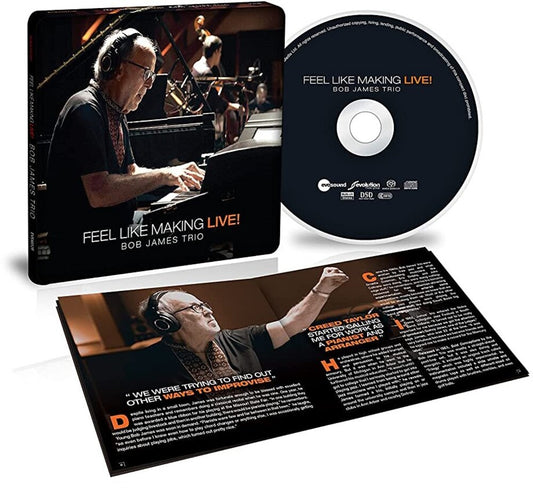 the album cover for Bob James - Feel Like Making Live