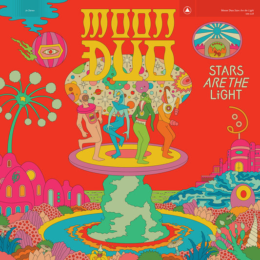the album cover for Moon Duo - Stars Are The Light (Neon Pink) [Colored Vinyl] (Pnk)