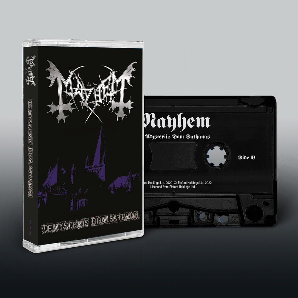the album cover for Mayhem - De Mysteries Dom Sathanas (Uk)