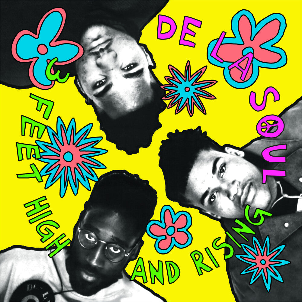 the album cover for De La Soul - 3 Feet High And Rising [Orange Cassette]