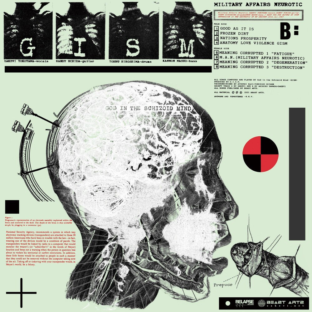 the album cover for G.I.S.M. - Military Affairs Neurotic [Reissue]
