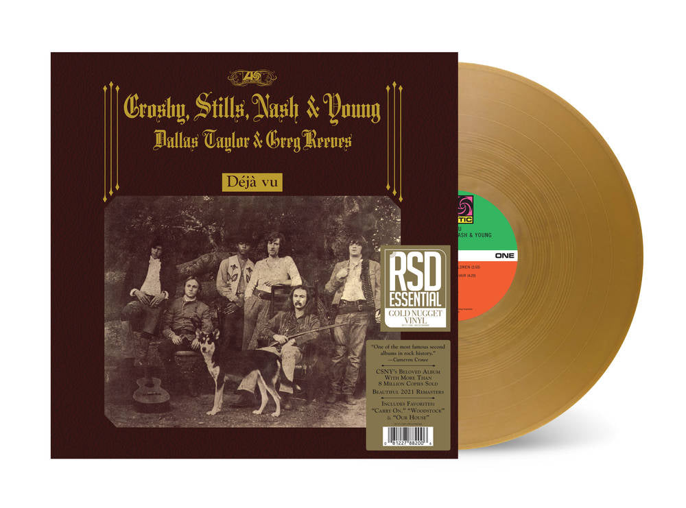 the album cover for Crosby, Stills, Nash & Young - Déjà Vu [RSD Essential Gold LP]