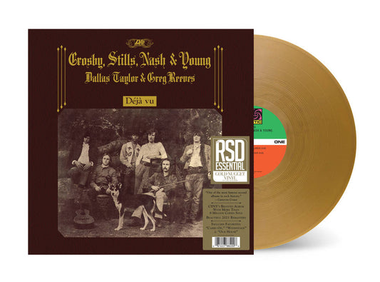 the album cover for Crosby, Stills, Nash & Young - Déjà Vu [RSD Essential Gold LP]