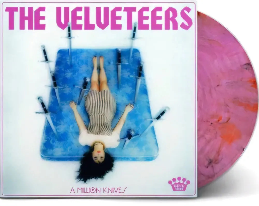 the album cover for the Velveteers - A Million Knives [Limited Edition Indie Exclusive "Glass Of Port" LP]