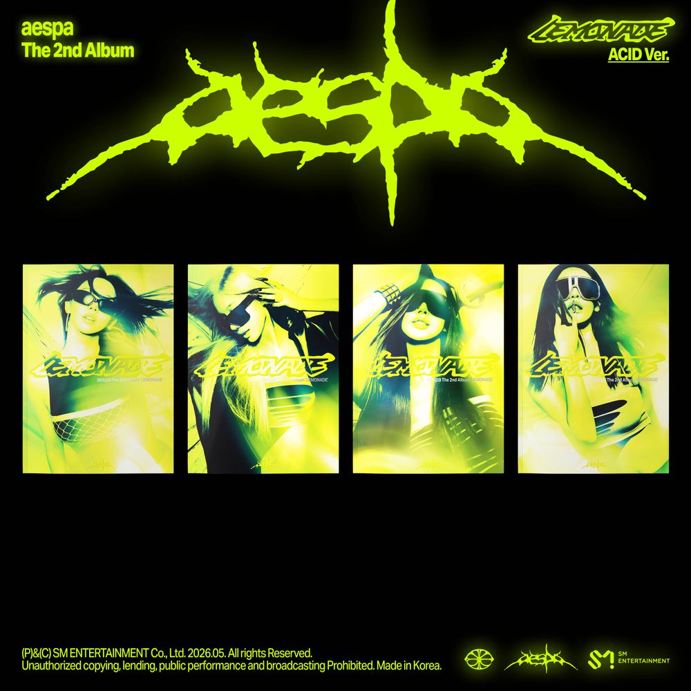 the album cover for Aespa - The 2nd Album ‘LEMONADE’ [ACID Ver.]
