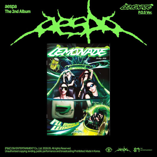 the album cover for Aespa - The 2nd Album ‘LEMONADE’ [P.O.S. Ver.]