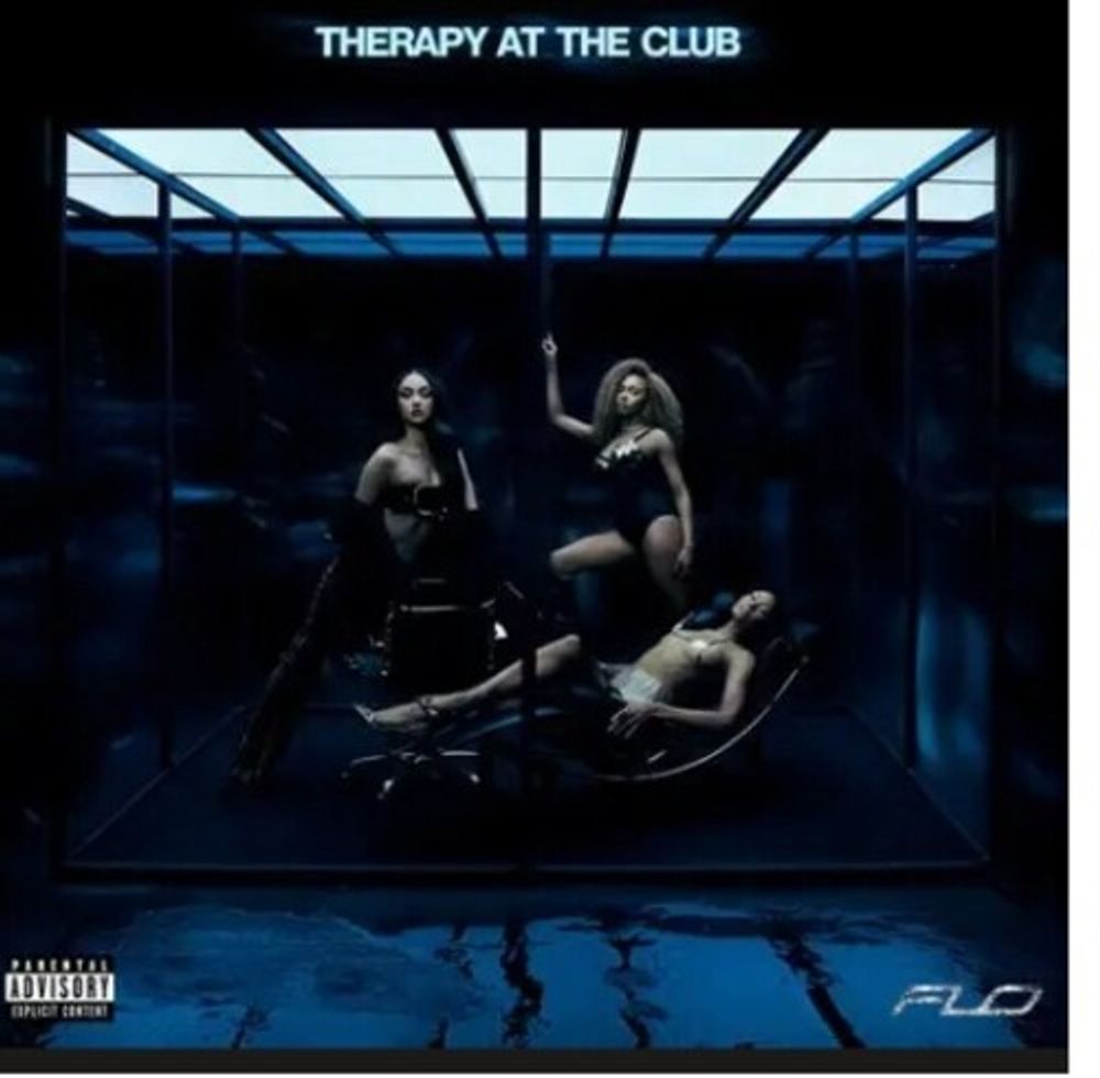 the album cover for FLO - THERAPY AT THE CLUB [Neon Blue]