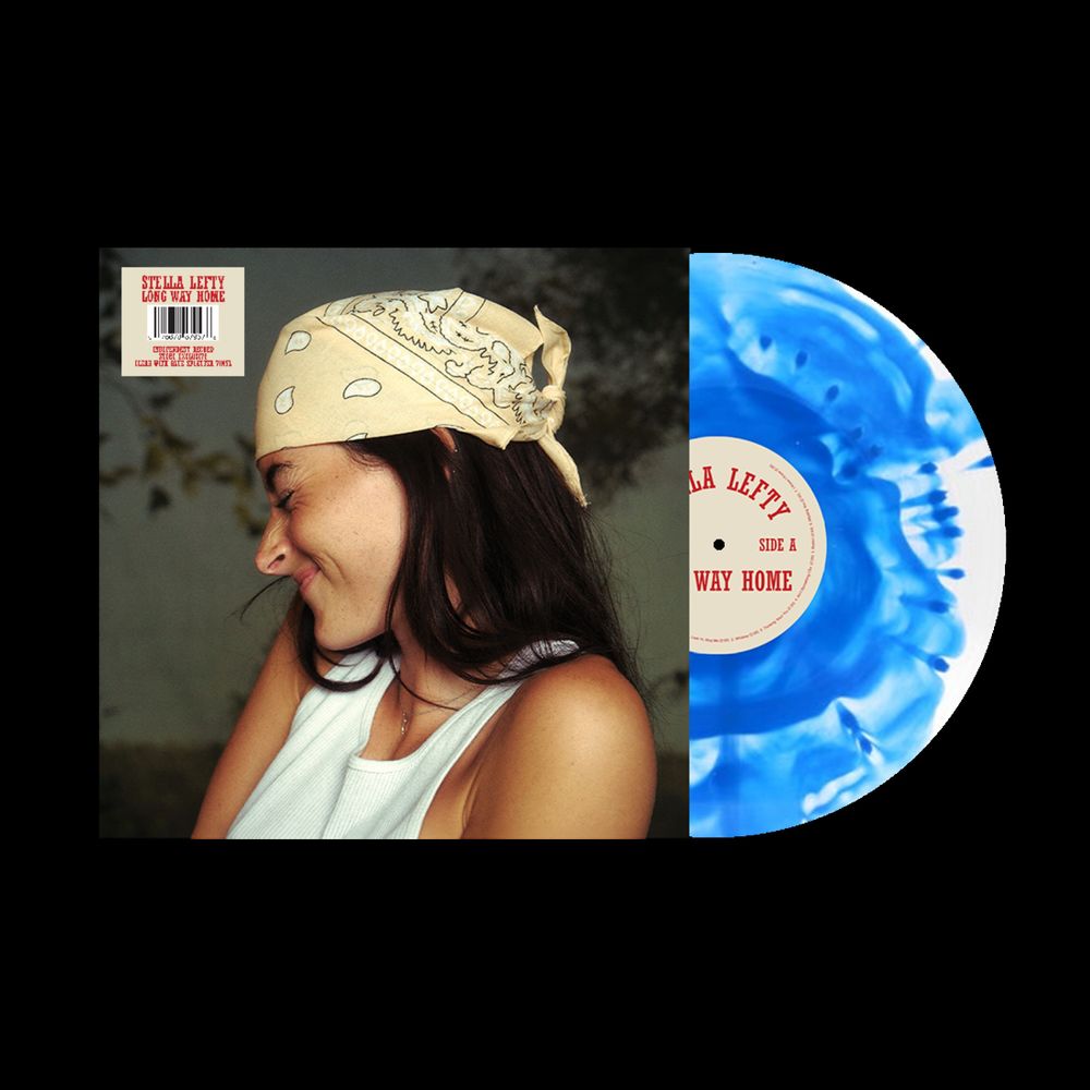 the album cover for Stella Lefty - Long Way Home [Indie Exclusive Clear with Blue Splatter]
