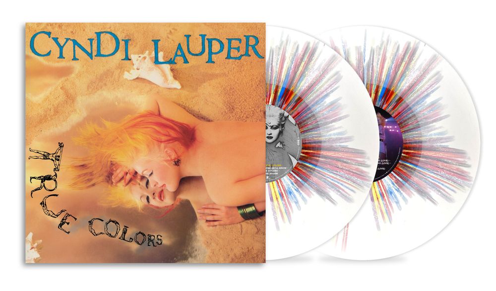 the album cover for Cyndi Lauper - True Colors - 40th Anniversary [Rainbow Sprinkle]