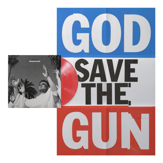 the album cover for Militarie Gun - God Save The Gun [Indie Exclusive Transclucent Red]