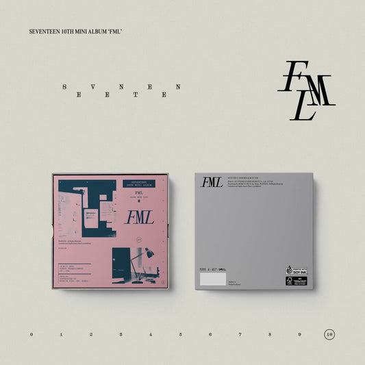the album cover for SEVENTEEN - SEVENTEEN 10th Mini Album 'FML' [Faded Mono Life]