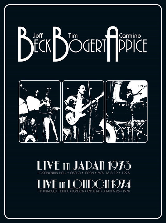 the album cover for Beck Bogert & Appice - Live 1973 & 1974