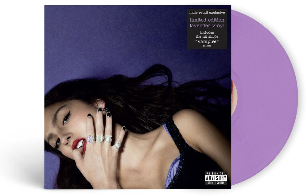 the album cover for Olivia Rodrigo - GUTS [Indie Exclusive Limited Edition Lavender LP]