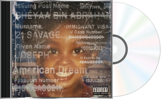 the album cover for 21 Savage - american dream [CD]