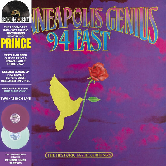 the album cover for 94 East / Prince - Minneapolis Genius [Indie Exclusive] (Blue) (Bonv) [Colored Vinyl]