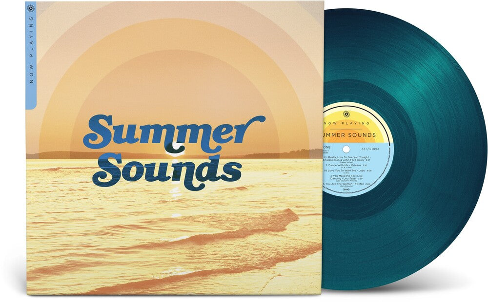 the album cover for Now Playing: Summer Sounds / Various (Blue) (Colv) - Now Playing: Summer Sounds / Various (Blue) [Colored Vinyl]
