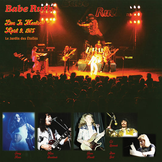 the album cover for Babe Ruth - Live In Montreal - April 9 1975