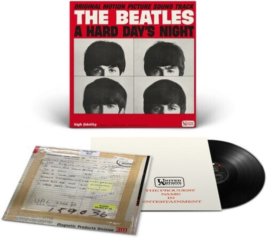 the album cover for The Beatles - A Hard Day's Night (Original Motion Picture Soundtrack) -  [LP]