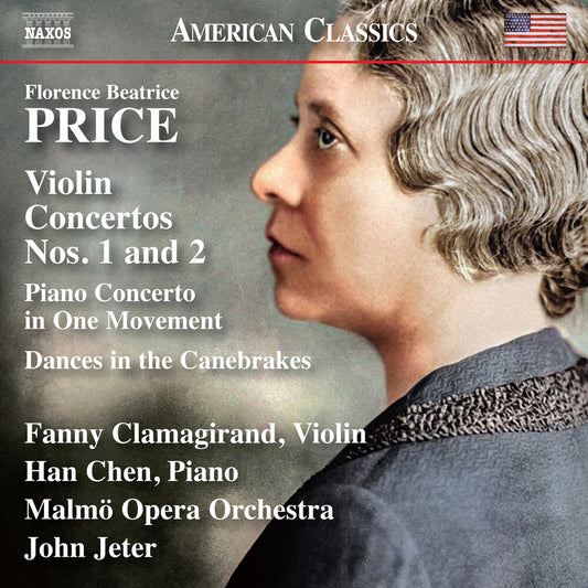 the album cover for Fanny Clamagirand - Price: Violin Cons Nos. 1 & 2 Pno Concerto In One