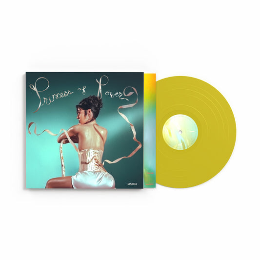 the album cover for Marina - PRINCESS OF POWER [Indie Exclusive Butterfly Yellow LP]
