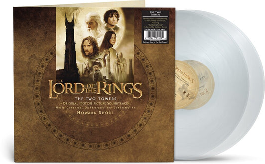 the album cover for Howard Shore - Lord Of The Rings: The Two Towers [Clear Vinyl] [Indie Exclusive]