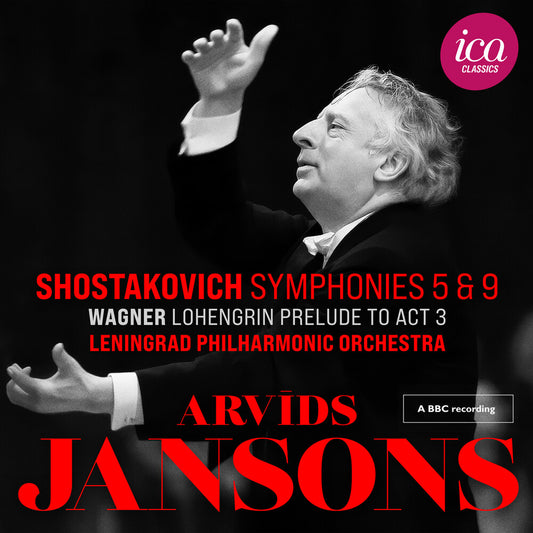 the album cover for Arvids Jansons - Shostakovich: Symphonies 5 & 9 (Live)