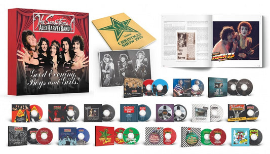 the album cover for Harvey, Alex / Sensational Alex Harvey Band - Good Evening Boys & Girls - 21CD Box Set with 144-page Hardback Book, Unseen & Rare Photographs