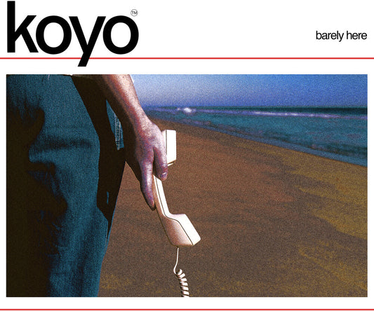 the album cover for Koyo - Barely Here [Indie Exclusive White, Black, Oxblood Pie Slice]