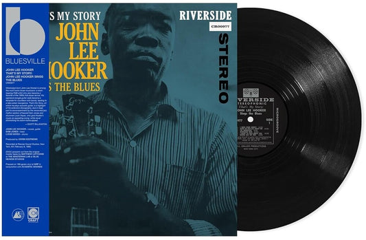 the album cover for John Lee Hooker - That's My Story: John Lee Hooker Sings The Blues (Bluesville Acoustic Sounds Series) [180g Black Vinyl - paper wrapped] 