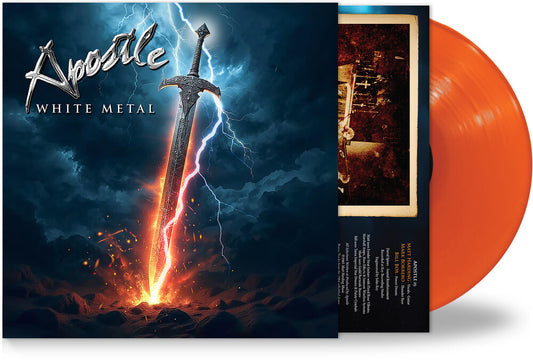 the album cover for Apostle - White Metal [Colored Vinyl]