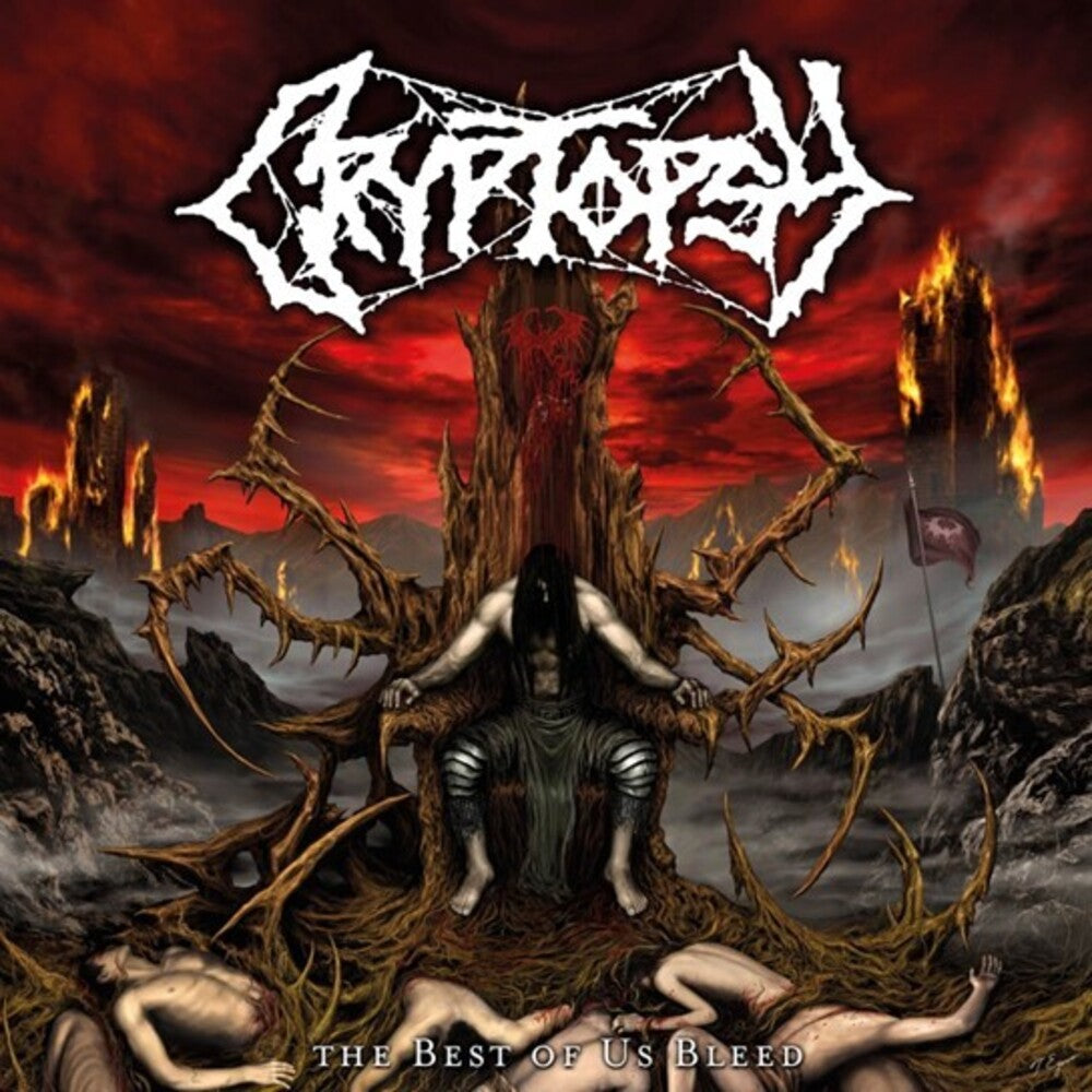 the album cover for Cryptopsy - Best Of Us Bleed: Best Of (Uk)