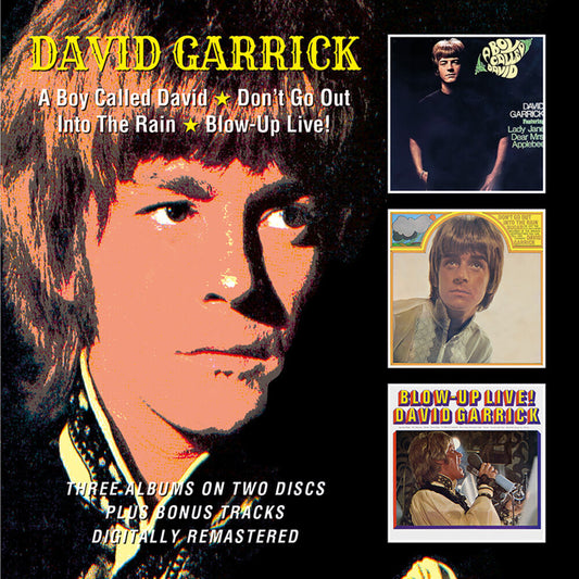 the album cover for David Garrick - Boy Called David / Don't Go Out Into The Rain (Uk)