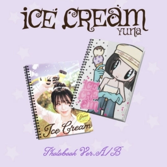 the album cover for Yuna ( Itzy ) - Ice Cream - Photobook Version - Random Cover