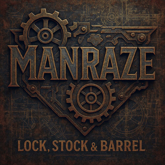 the album cover for Manraze - Lock Stock & Barrel: Complete Recordings 2008-2011