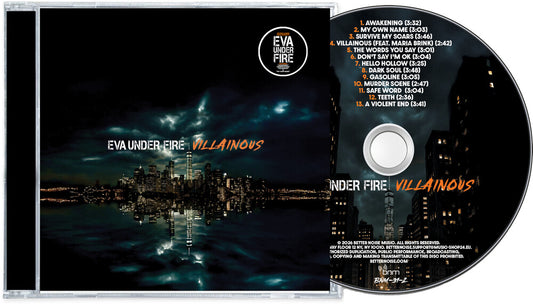 the album cover for Eva Under Fire - Villainous
