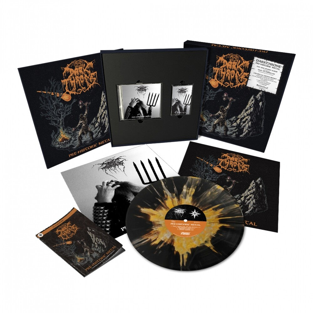 the album cover for Darkthrone - Pre-Historic Metal [CD + MC + Splatter LP]