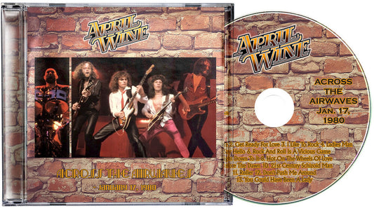 the album cover for April Wine - Across The Airwaves