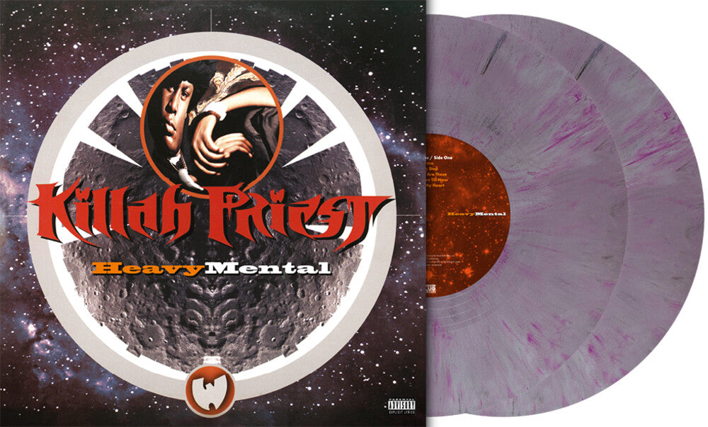 the album cover for Killah Priest - Heavy Mental - Lilac Marble Vinyl [Colored Vinyl] (Purp)