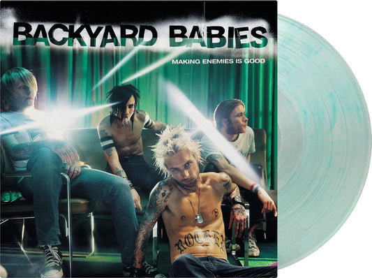 the album cover for Backyard Babies - Making Enemies Is Good - Limited 180-Gram Translucent Green Colored Vinyl