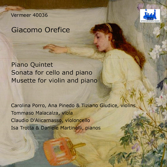 the album cover for Carolina Porro - Giacomo Orefice: Quintet For Pno & Strs Son For
