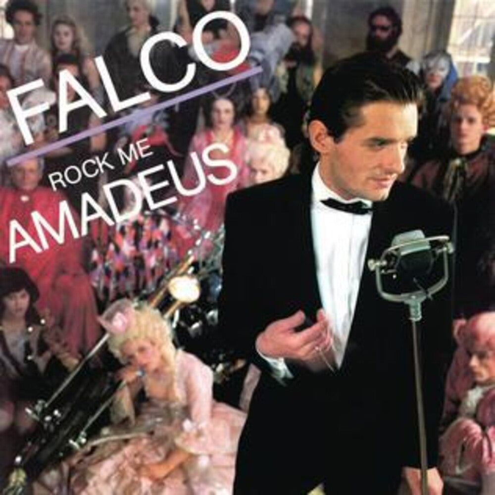 the album cover for Falco - Rock Me Amadeus [Colored Vinyl] (Gol) [Limited Edition] [Indie Exclusive] (Can)